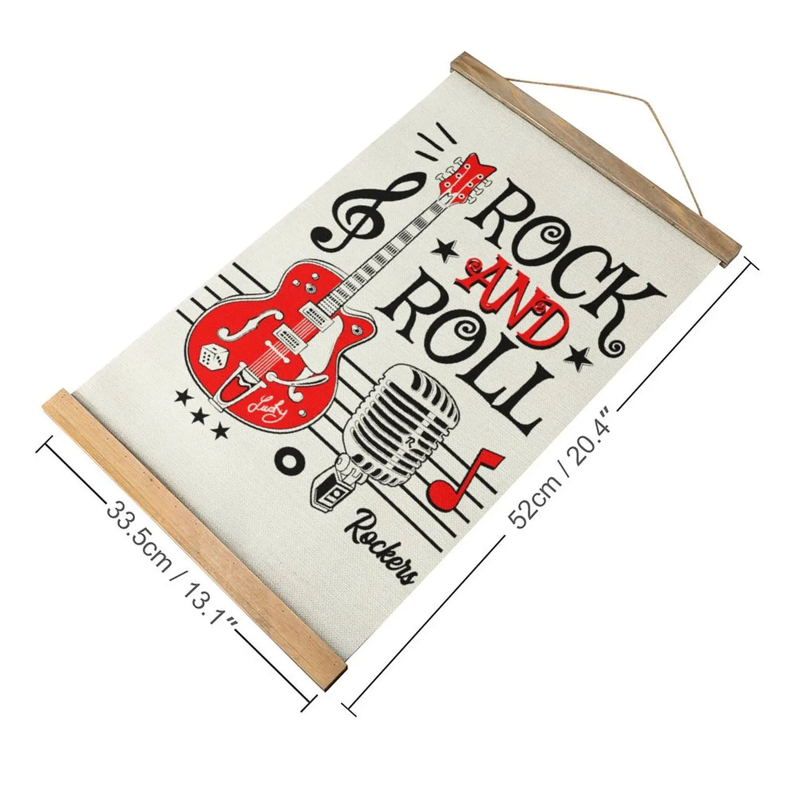 Rockabilly Music Classic Rock And Roll Guitar Sock Picture Bedroom Wall Decoration Canvas Hanging Picture Funny Funny Joke Style