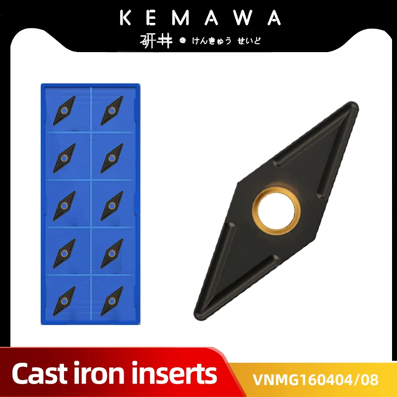 

KEMAWA Cast iron Carbide Insert VNMG160404 UC5115 VNMG160408 Turning Tools CNC Lathe Cutter 10pcs Blade Plate Cutter