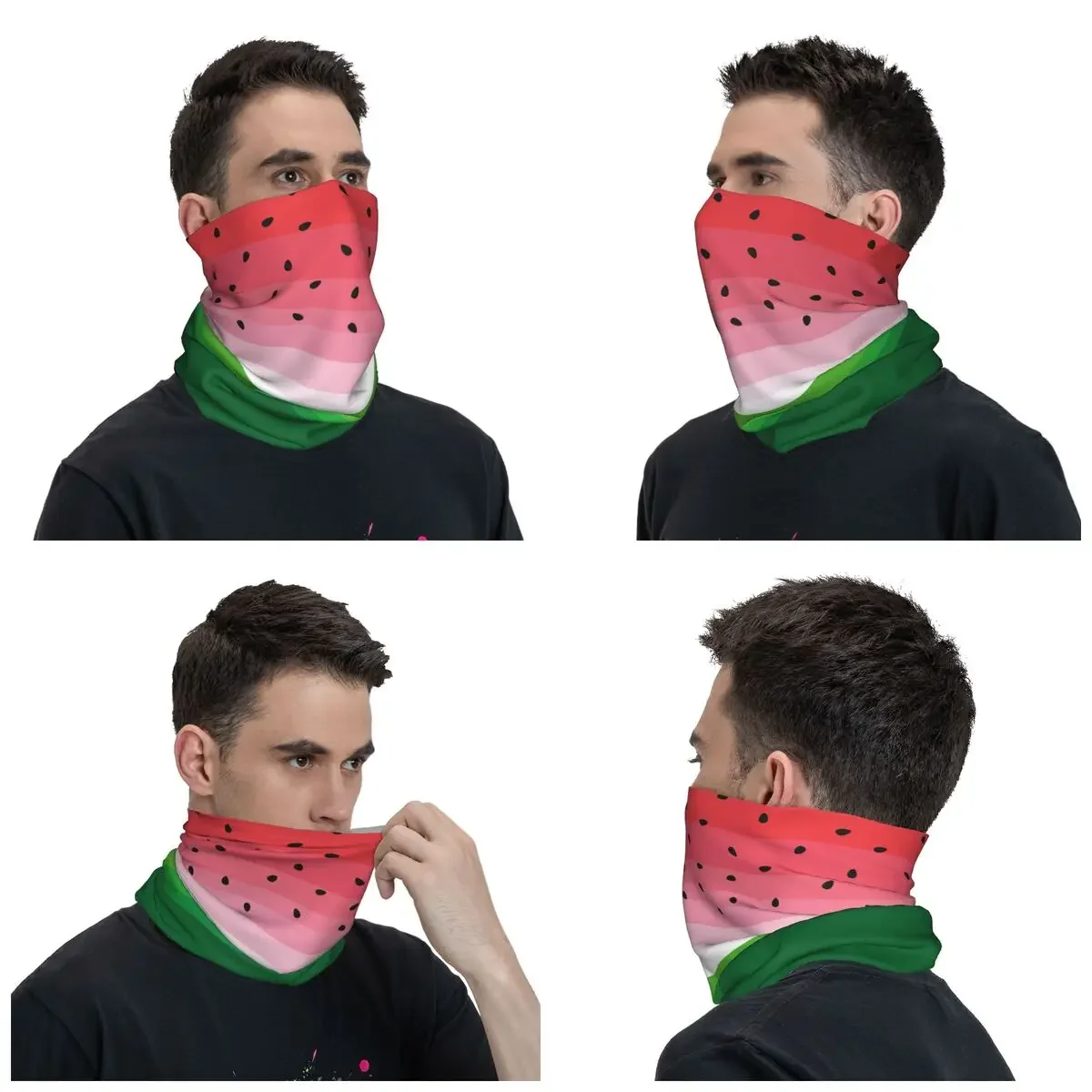 Watermelon Fruit Bandana Neck Gaiter Printed Balaclavas Wrap Scarf Multi-use Headwear Fishing Unisex Adult Washable