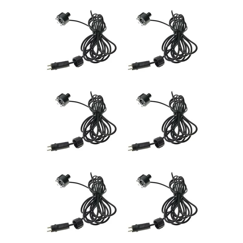 ABKW-6X RGB 6 LED AC12V Water Fountain Light With 2Pin Connection Underwater Pond Lights Water Feature Lights For Pool