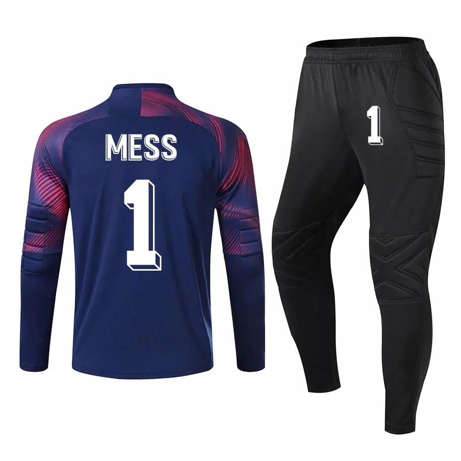 Custom Football jerseys Goalkeeper Shirts Long sleeve Pant soccer wear goalkeeper Training Uniform Suit Protection Kit Clothes