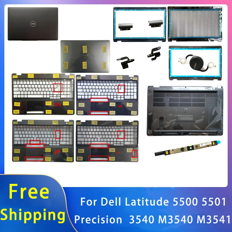 

New For Dell Latitude 5500 5501 Precision 3540 3541;Replacement Laptop Accessories Lcd Back Cover/Palmrest/Bottom With LOGO