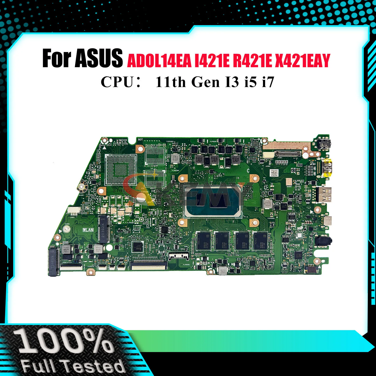

X421EA Laptop Motherboard For ASUS VivoBook K433E X421E I421E R421E X421EAY S433E ADOL14EA Mainboard With 11th Gen I3 i5 i7 CPU