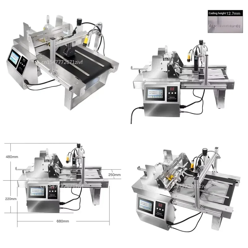Automatic Paging Inkjet Printer with Conveyor Belt for Cartons Metal Plastic Automatic Feeding and Coding 30m Minute
