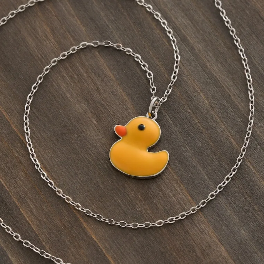 Cute Little Yellow Duck Necklace Jewelry Necklace for Women Perfect Christmas Jewelry Gift Anniversary Gift for Loved Ones