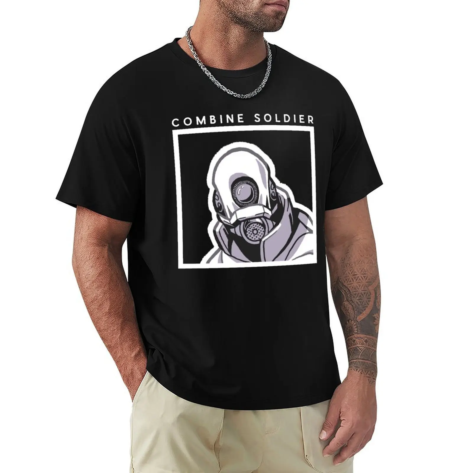 Combine Soldier - Half Life T-Shirt Outdoor Work Short Sleeve Top