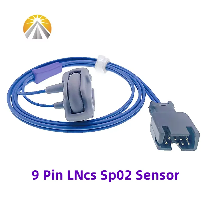 SpO2 Sensor 9 Pin MA-SI-MO LNCS DCI 1863 SAO2 Probe 0.9 Meter Adult Pediatric Child Neonate Size Pulse Rate Oxygen Transducer