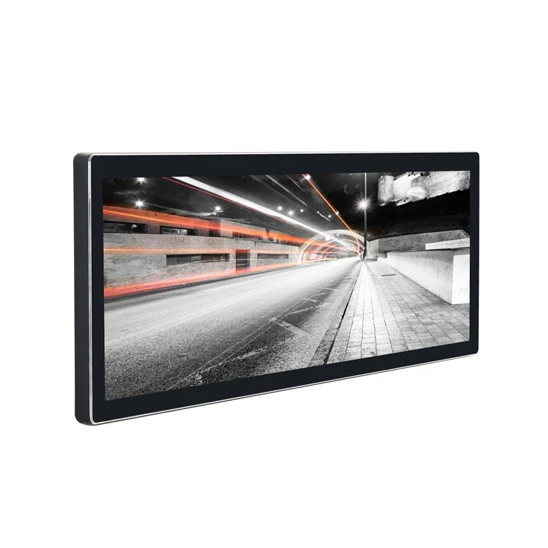 

Factory Custom Full Sizes 1920*643 Commercial Indoor Android Stretched Bar Lcd Displays Advertising Screen