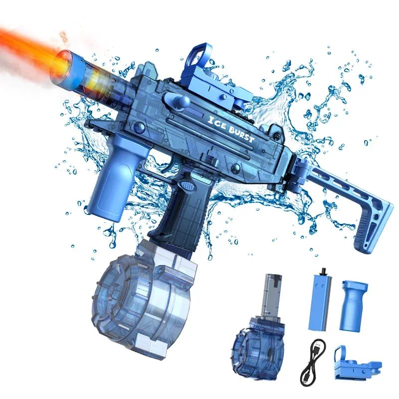 Pistolet à eau électrique continu automatique à grande vitesse, pistolets à gicler automatiques, jouets d'extérieur d'été pour enfants et adultes