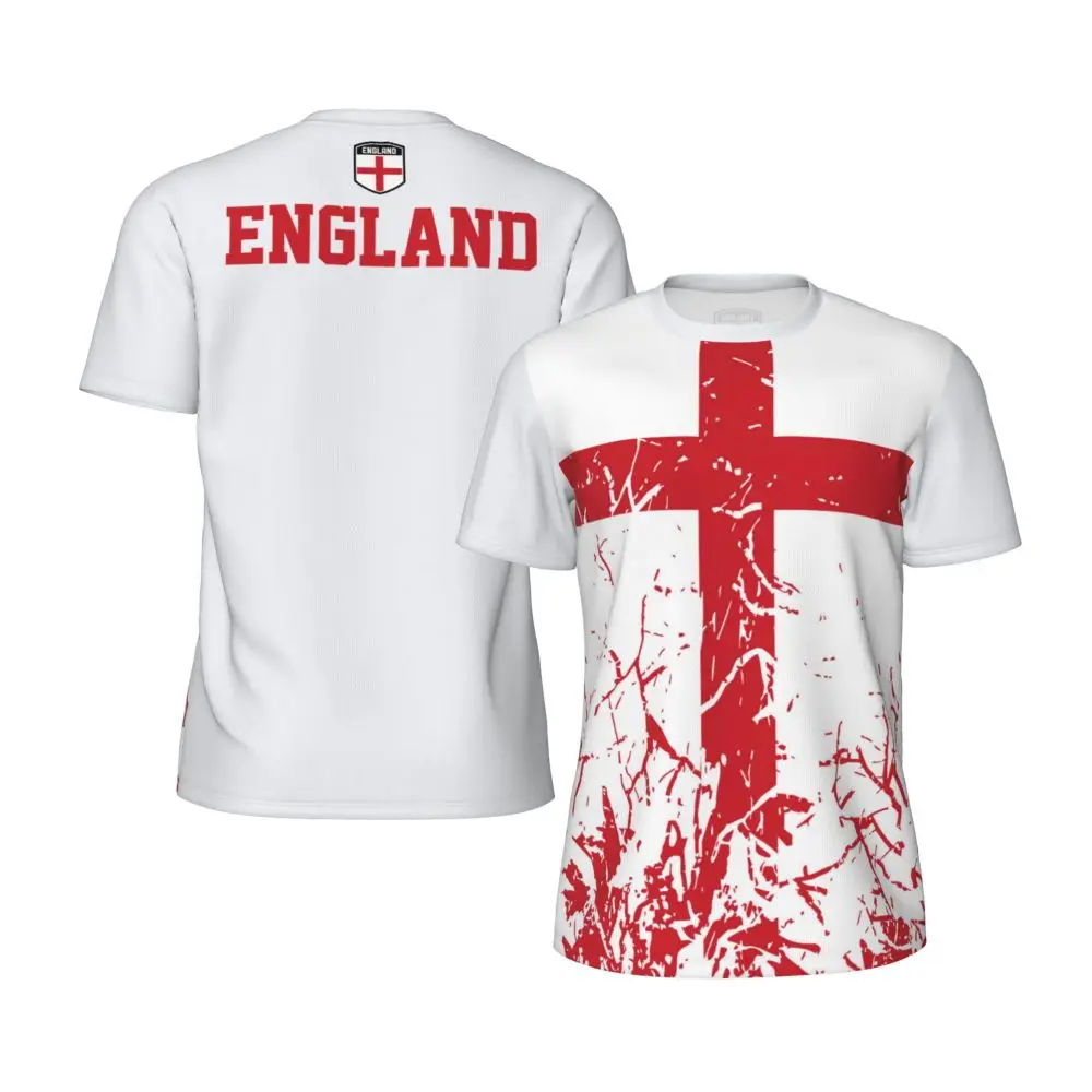 AliExpress Sugiuchi Exclusive design England Flag Grain 3D Printed Men For Running Bike Soccer Tennis Fitness Sports tshirt Mesh Fans Short T-shirt
