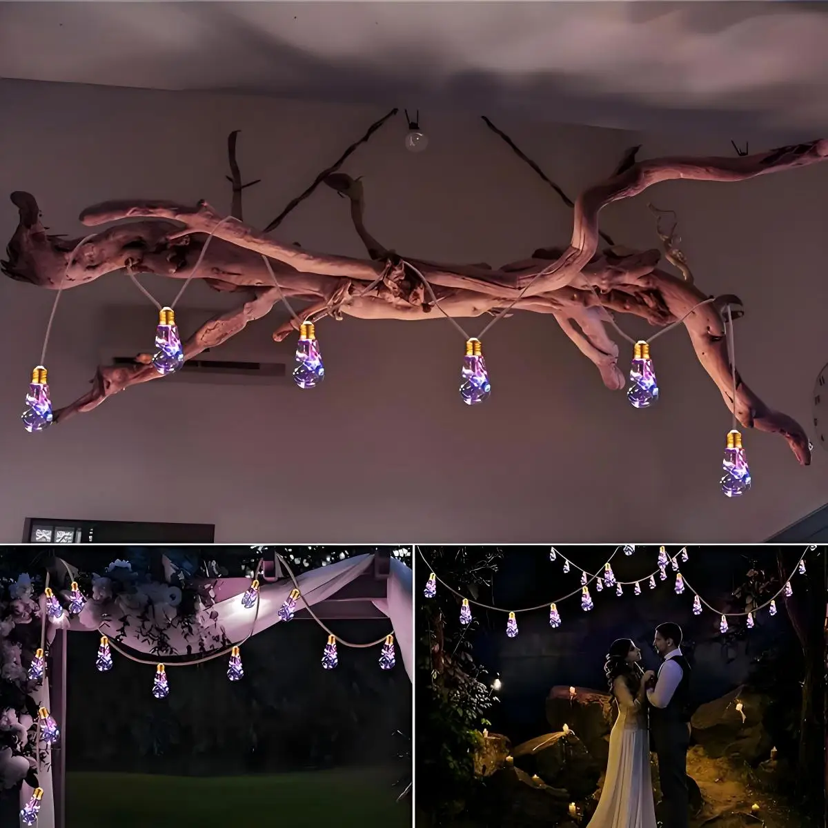 St38 Luci a corda per esterni per decorazioni natalizie aggiornate (luci a filo di rame a LED ad energia solare) con telecomando, lucine dimmerabili per la decorazione del cortile e del giardino