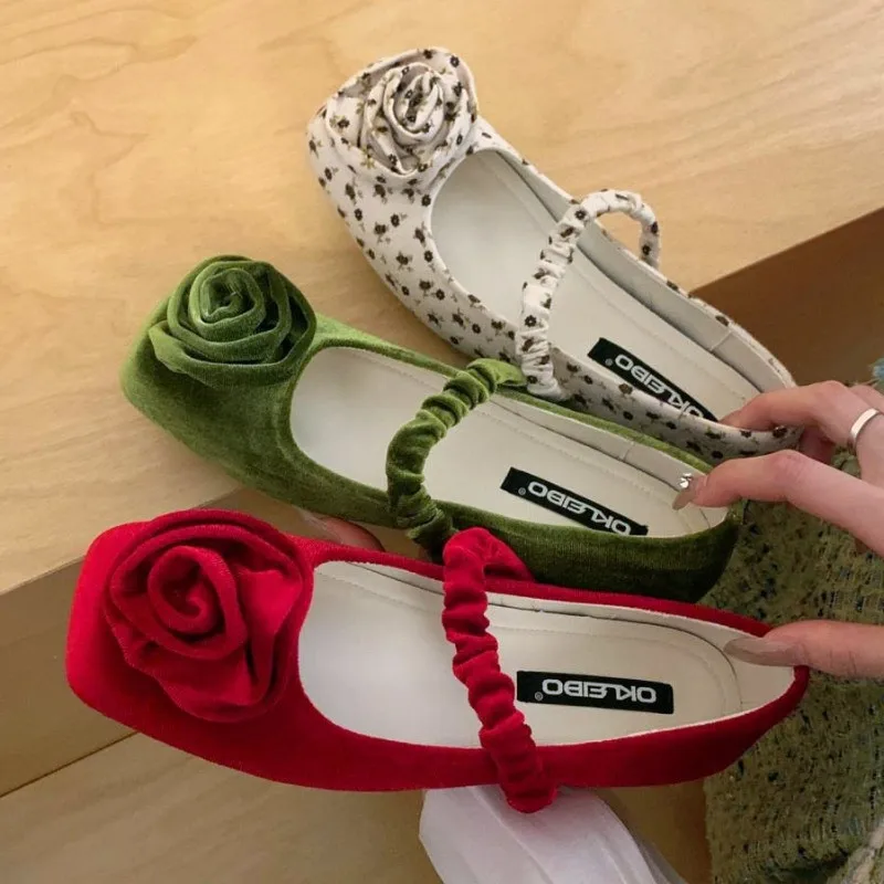 

Милые туфли Мэри Джейн с круглым носком и принтом, женские элегантные туфли-лодочки с цветочным декором, новинка, дизайнерская обувь с внутренней резинкой и резинкой