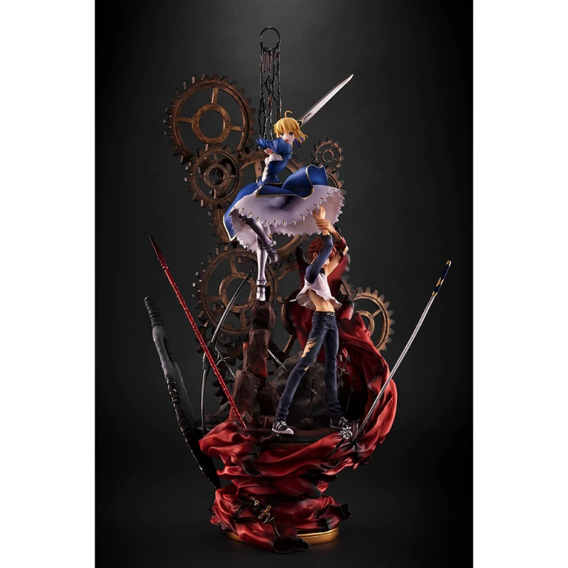 Fate FGO 15th anniversary Saber and Emiya Shirou 59cm PVC Action Figure Anime Figure Model Toys Figure Collection Doll Gift