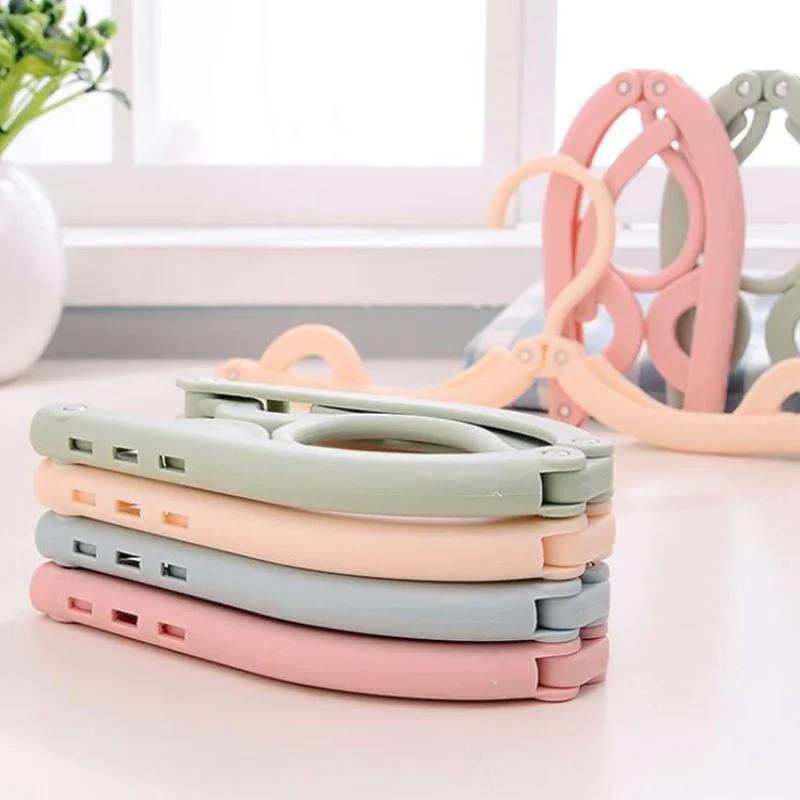 

5pcs/10pcs Foldableable Portable ClothesHanger Travel Portable Clothes Hanging RackMulti-functional Storage Home Business Trip
