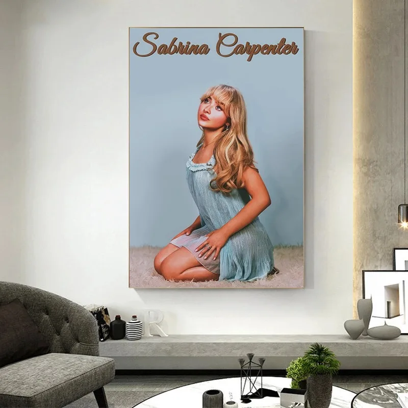 Sabrina Carpenter Poster Vintage Pop Music Canvas Wall Art Retro Singer Decor for Bedroom & Living Room Vibrant Music Lover Gift