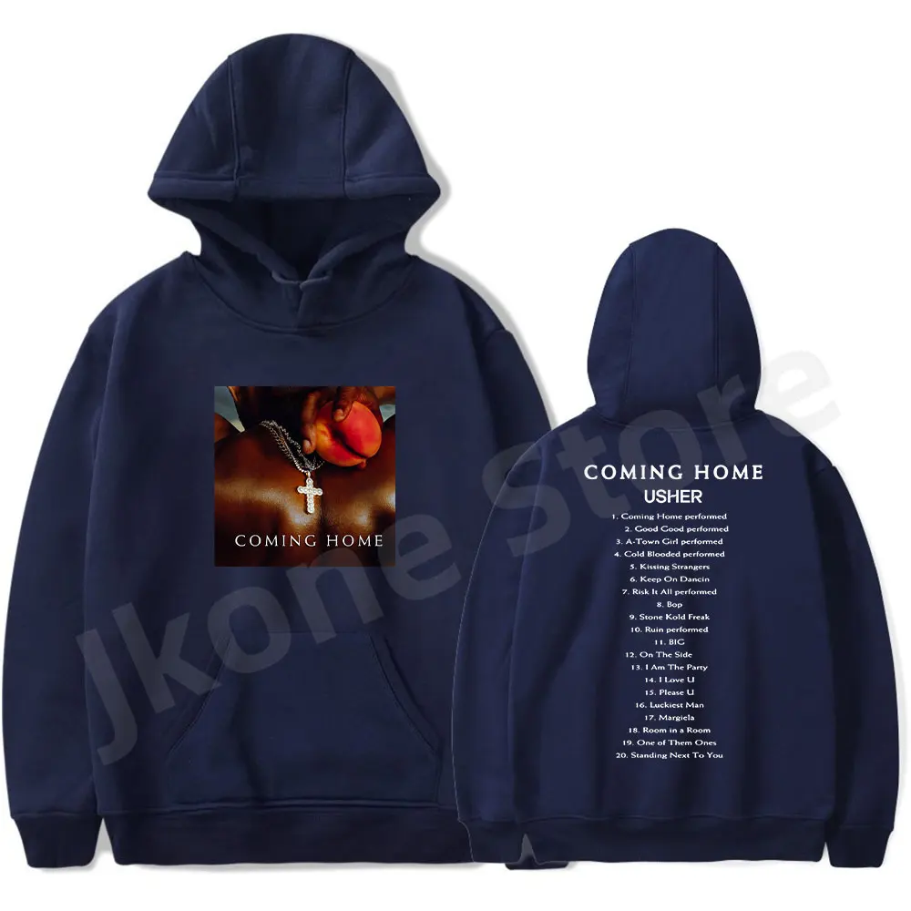 Usher Coming Home Hoodies Rapper Tour Merch Women Men Fashion Casual Long Sleeve Sweatshirts