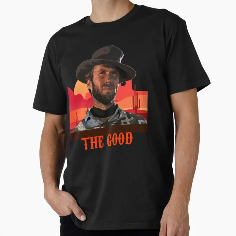 

The Good 0916 80S movie Eastwood A Fistful Of Dollars gift T shirt for men Large size Tops S-6XL 100% cotton printed Clothes