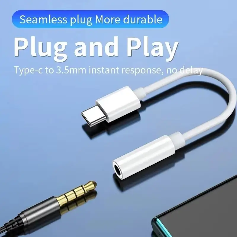 Type-C to 3.5mm Headphone Jack Adapter, Type C Aux Audio Converter for iPhone 17 16 15 for iPad for Samsung for xiaomi