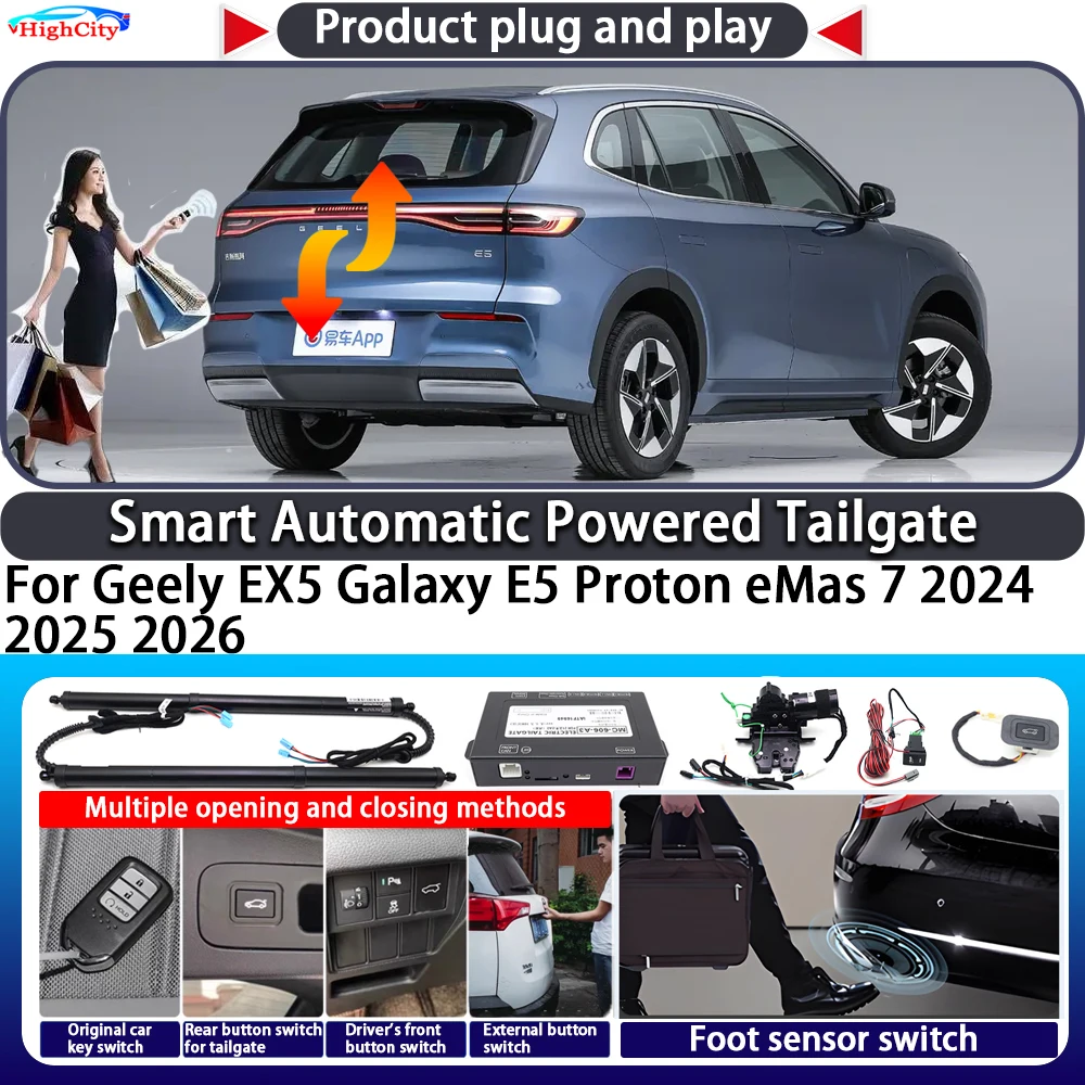 

For Geely EX5 Galaxy E5 Proton eMas 7 2024 2025 2026 Smart Automatic Powered Tailgate Key Lift Close Kit Electric Power Tailgate