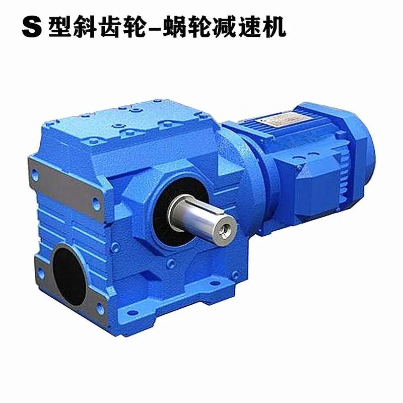 2026 hot sale SAZ47 worm gear reducer with self-locking function is widely used in conveying stirring lifting machinery and