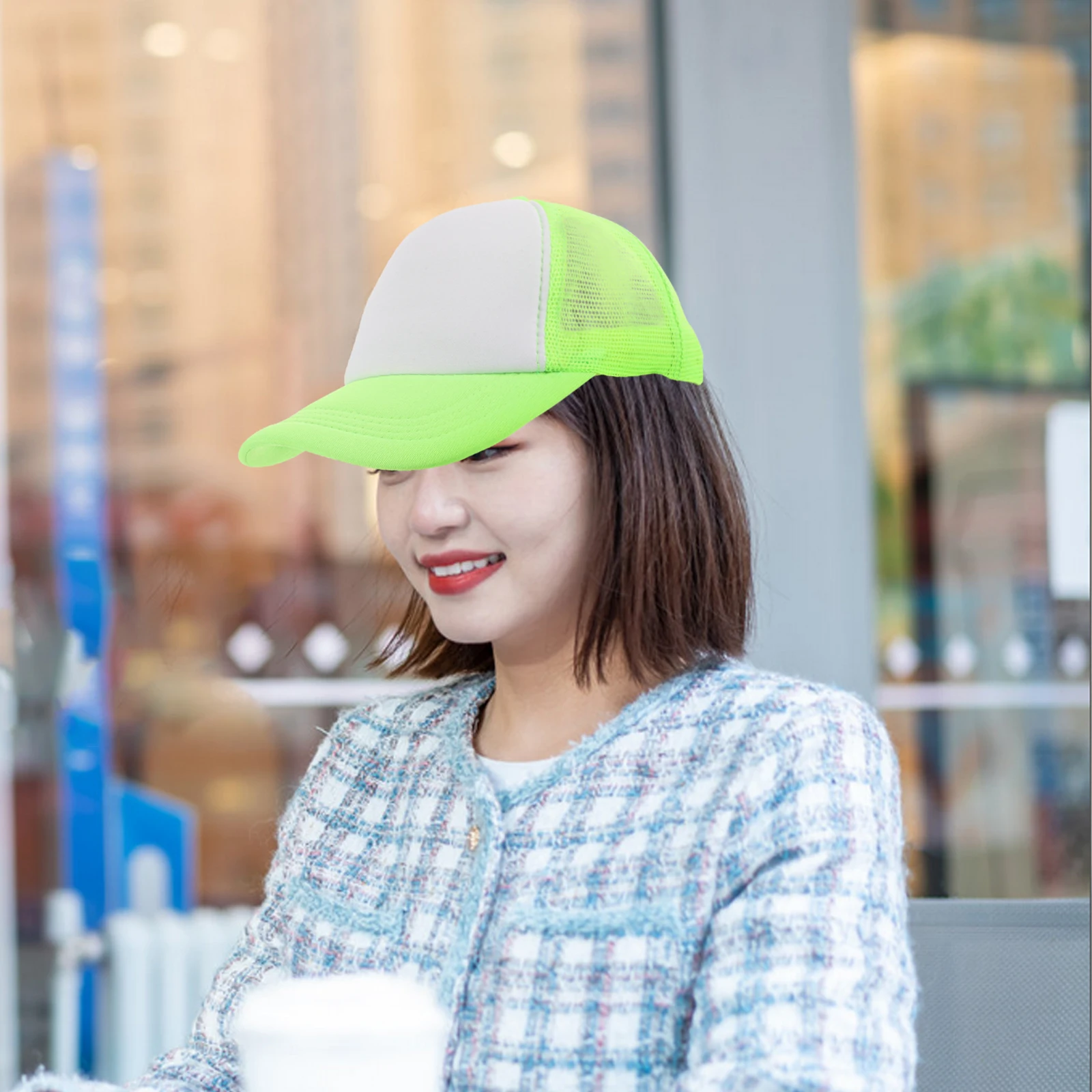 

Color Block Baseball Cap Bulk Plain Trucker Hats Sublimation Blank DIY Apparel Adjustable Breathable Mesh Outdoor Caps for Men