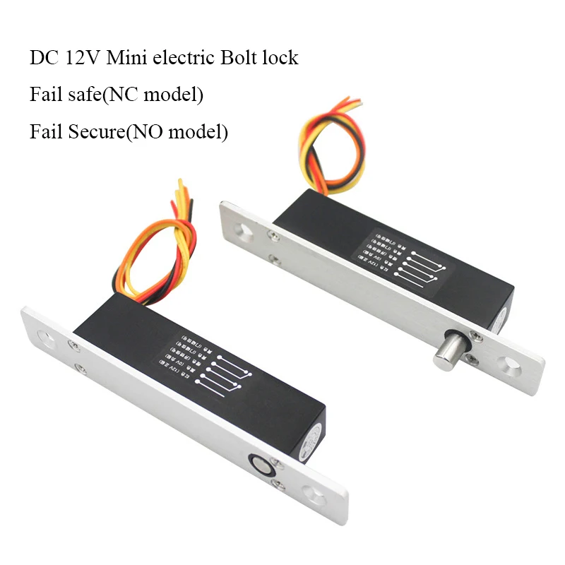 DC12 Small Access Control Electric Mortise Lock Embedded Electronic Bolt Lock Door Lock Mini Electric Lock With Feedback