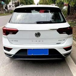 Car sticker For Volkswagen T-ROC 2018 2019 -2021 Rear Boot Door Trunk Cover Trim Tailgate Garnish Molding Strip Car Accessories