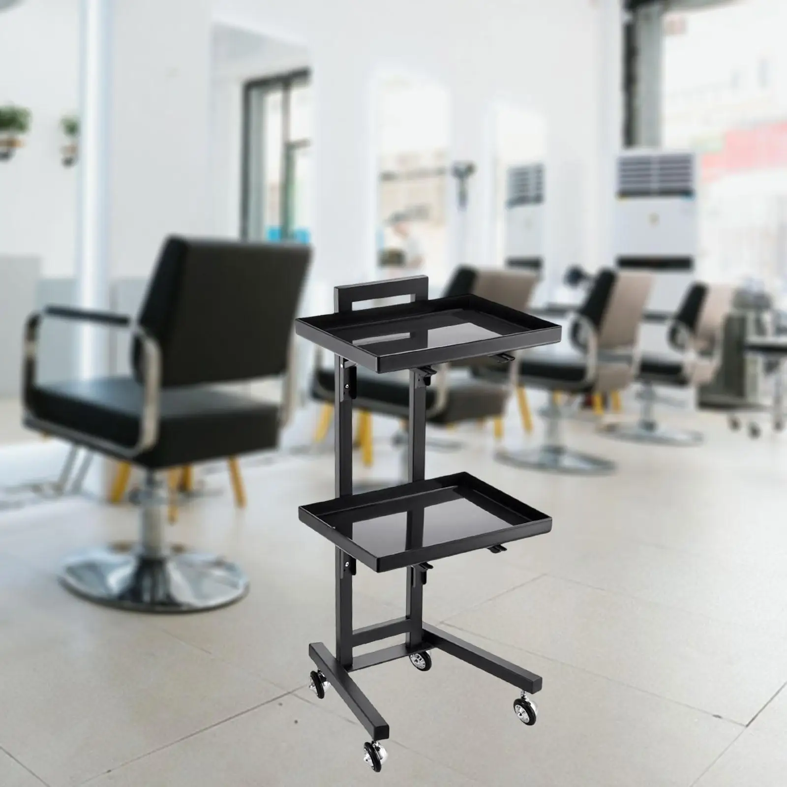 

Salon Rolling Cart Tray Hair Coloring Service Tray with Holder Hairstylist Tray Rolling Cart for Studios Shops SPA Hairdresser