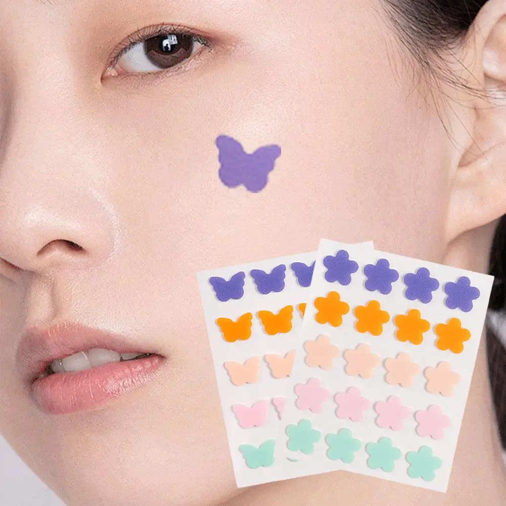 

20pcs color MASK butterfly/flower Shaped - Hydrocolloid Absorption for Maximum Clear Skin