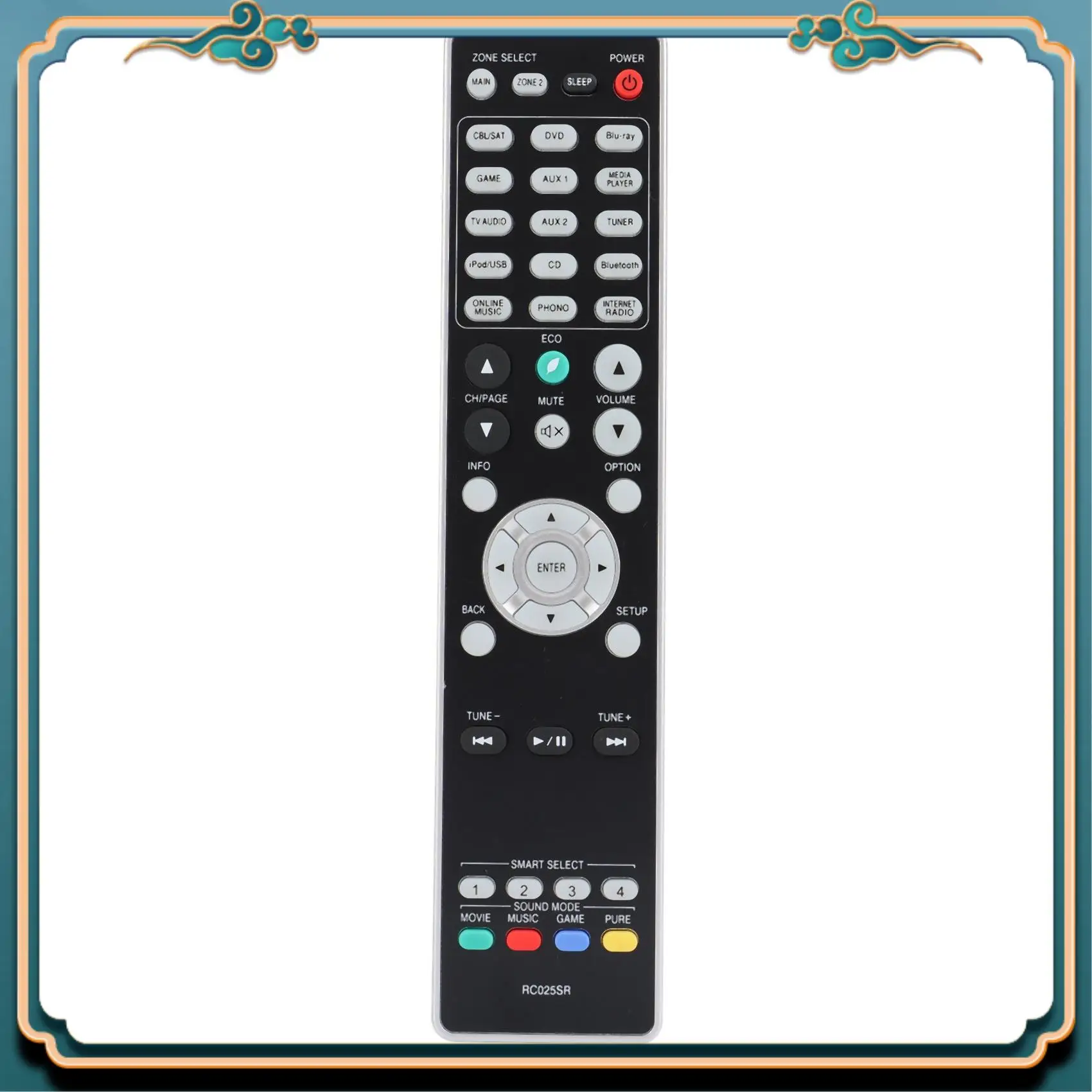 (جديد) - جهاز تحكم عن بعد بديل RC025SR مناسب لجهاز الاستقبال المحيطي Marantz AV SR6010 SR6009 SR6010 SR6011 وSub RC024SR NR1605