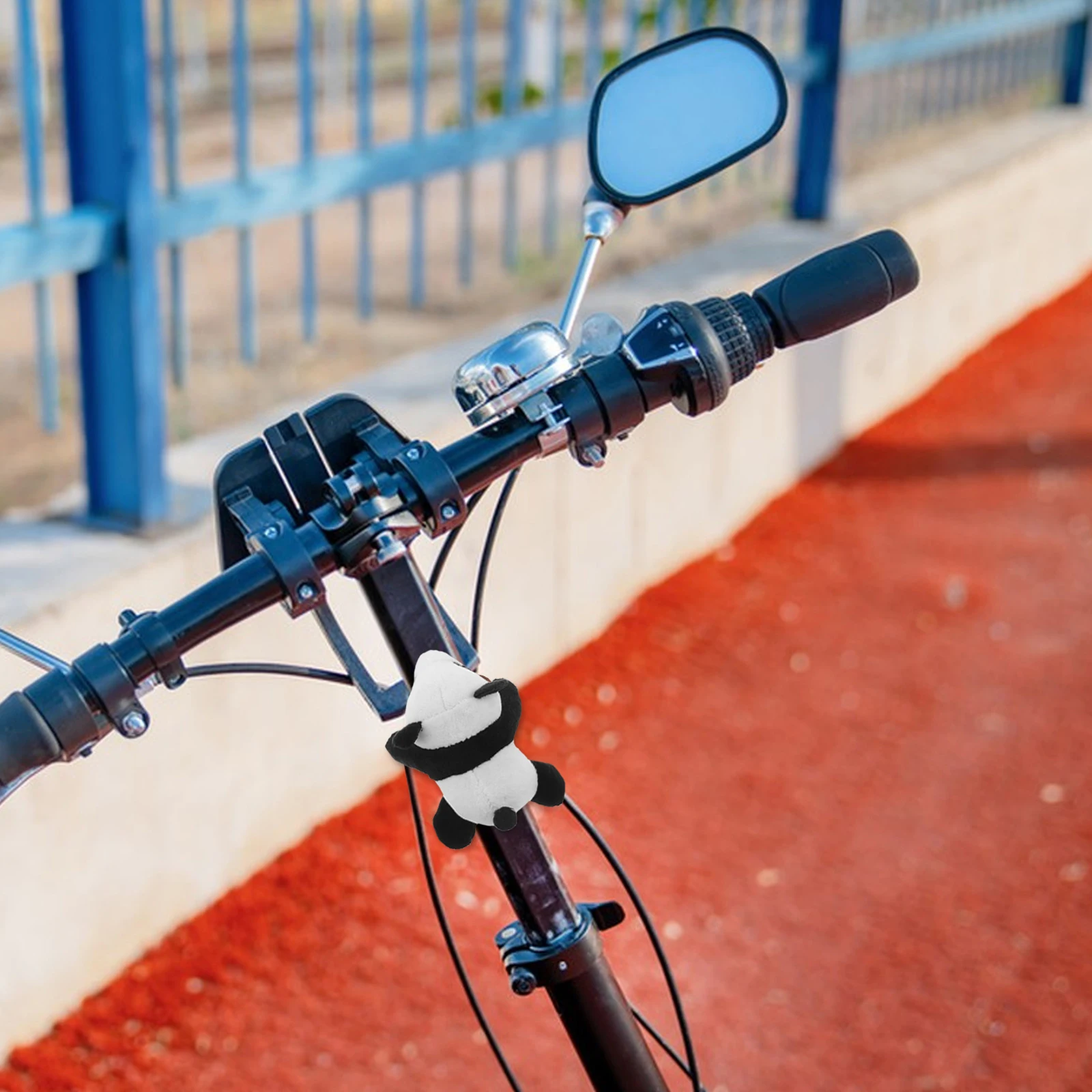 

Panda Handlebar Ornament Cute Bike Decoration For Kids Durable Stuffed Animal For Mountain Road Bikes Cycling Decor