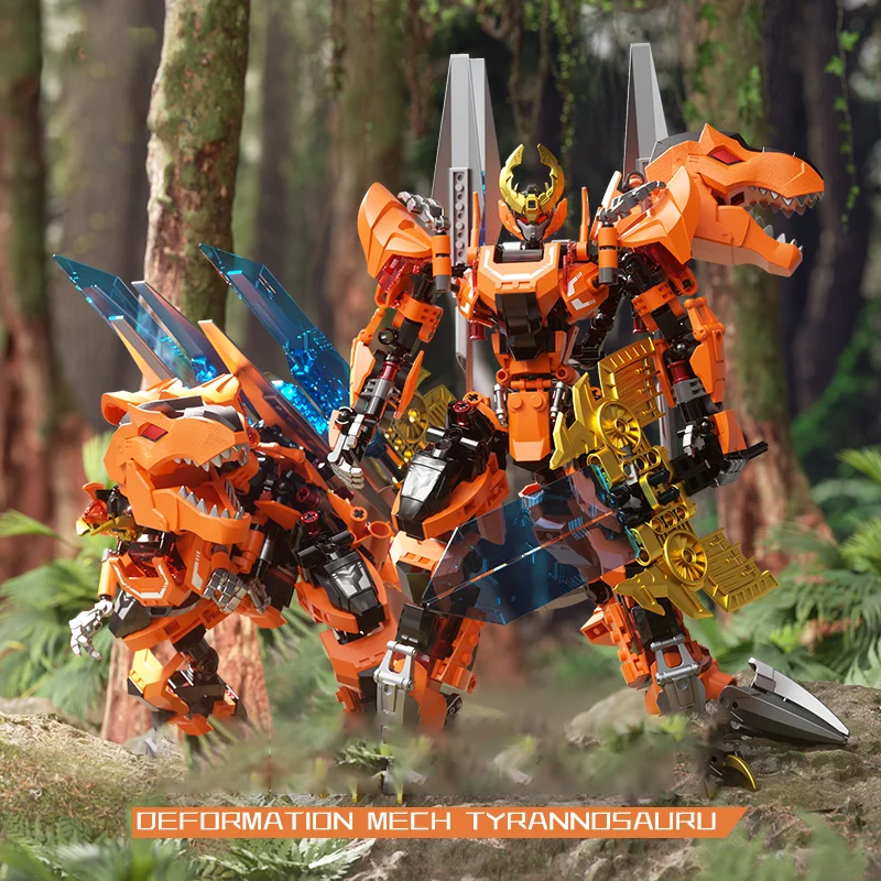 F5-A0009 Mecha Series 2 في 1 لا حاجة لتفكيك مكعبات بناء عيد ميلاد Mecha Morphing Mecha للأولاد والأطفال