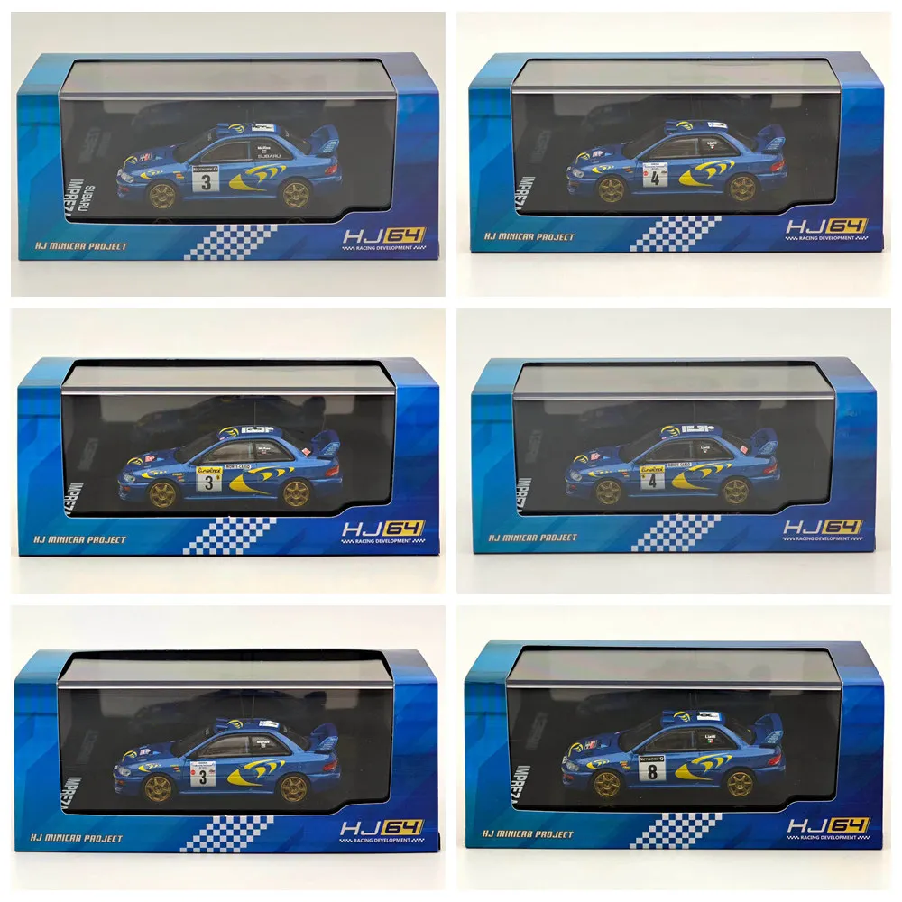 

Hobby Japan 1/64 for IMPREZA WRC 1997 RAC RALLY&TOUR DE CORSE&MONTE-CARLO Diecast Models Car Miniature Auto Toys Collection Blue