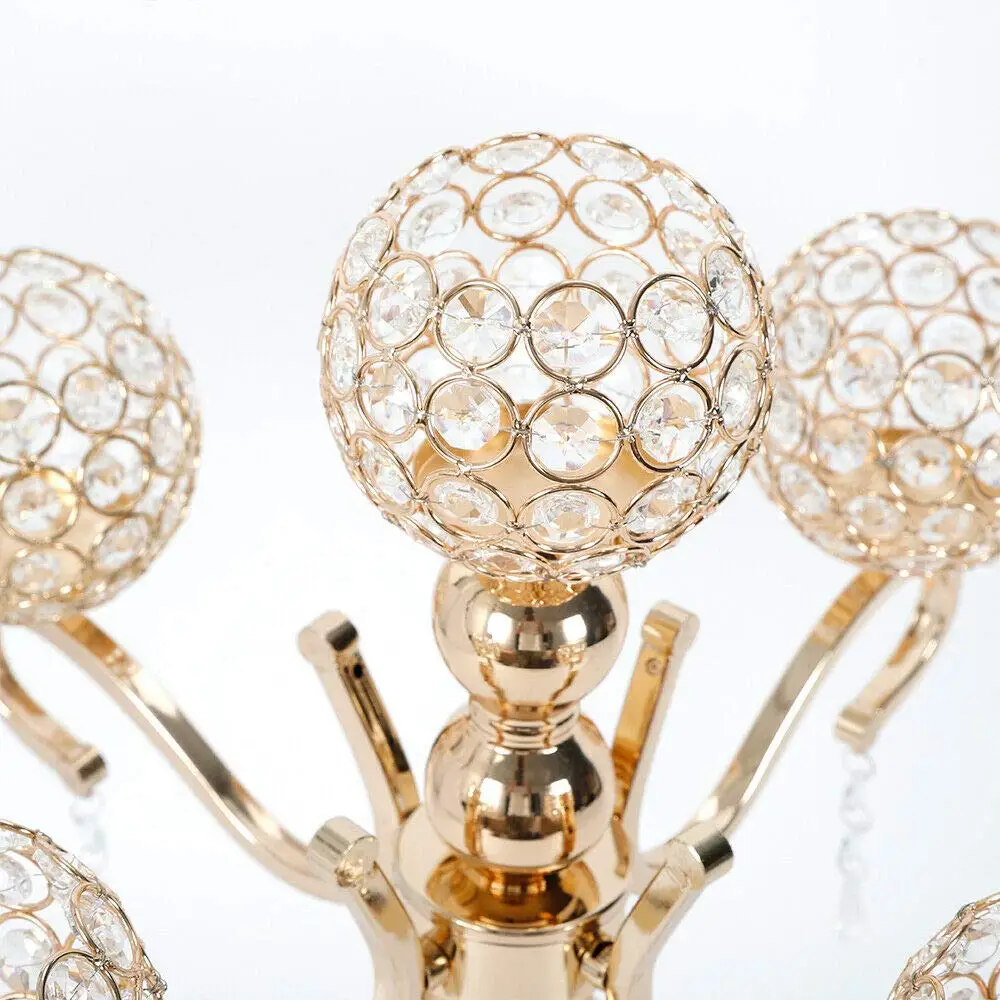 5 braços candelabro casa férias peça central decorativa castiçal castiçal para natal, casamento, festa, mesas de jantar, hom