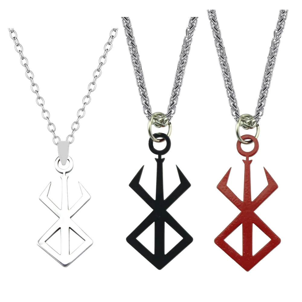 Anime Berserk símbolo Logo collar tripas espada Logo colgantes joyería Cosplay decoración collar accesorios regalos
