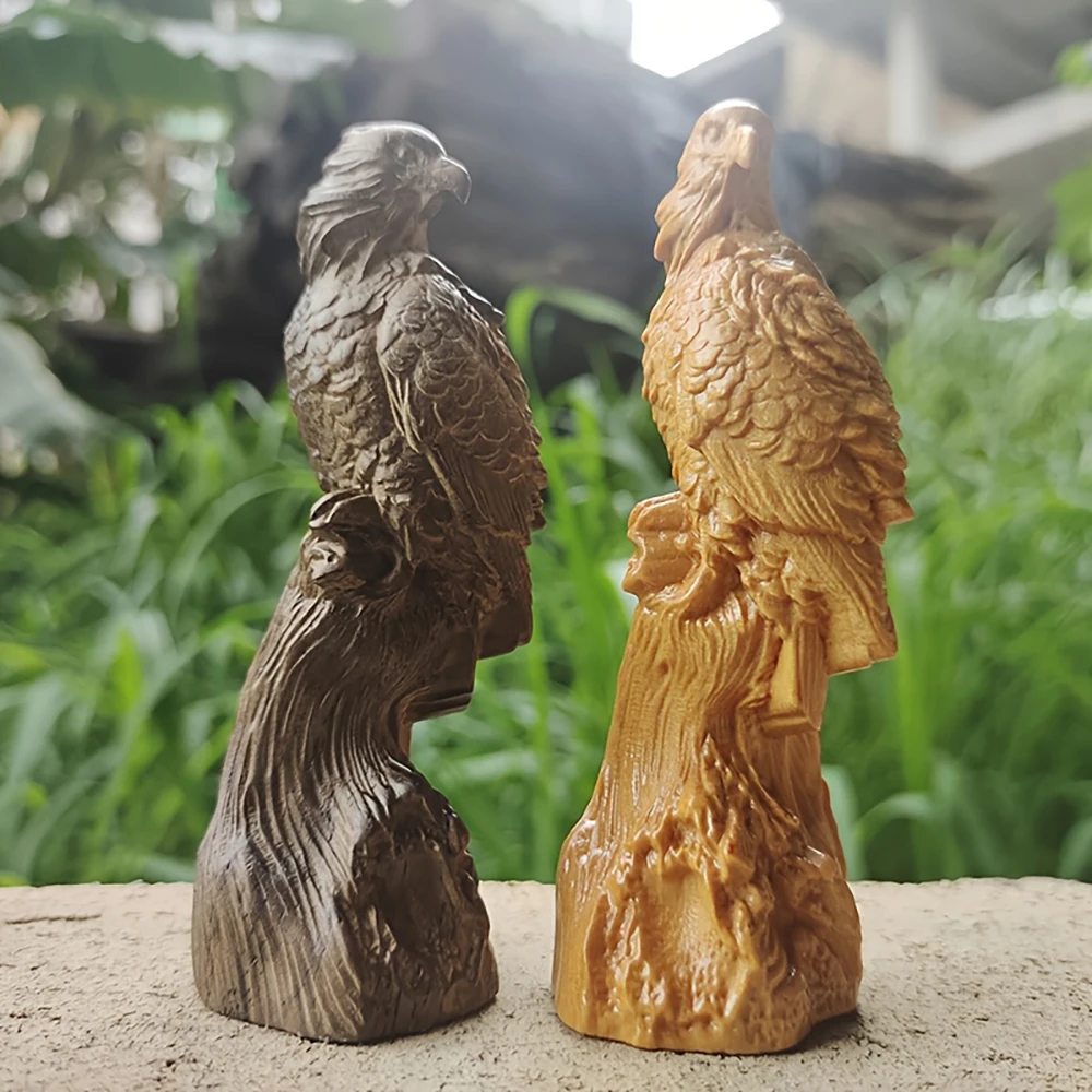Wooden Eagle Sculpture Ornament, Home Decor Artwork, Office Desk Display Piece, Holiday Gift Choice, Living Room and Study Decoration, Animal-Themed Collection, New Year Decoration Recommendation, Cultural Display Ornament, Home Decor Accent, Desktop Display Artwork