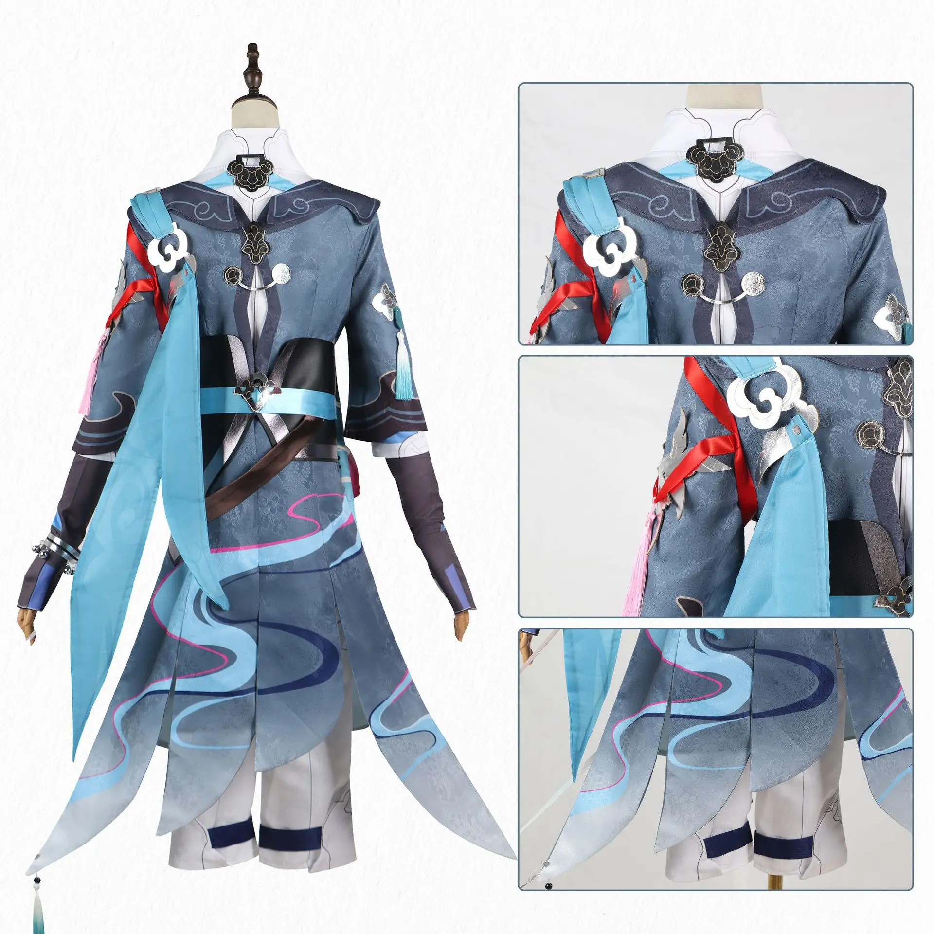 Yanqing Cosplay Kostüm Honkai Star Rail Karneval Uniform Perücke Anime Halloween Kostüme Männer Spiel