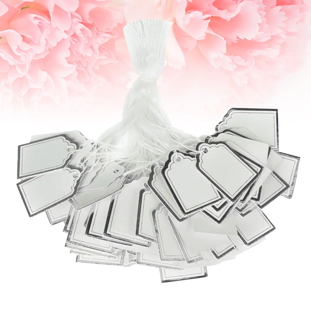 

500Pcs Jewelry Price Tags Paper Gift Cards Small Blank Hanging Tags for Shop Display Gift Wrapping Earrings Bracelets Necklace