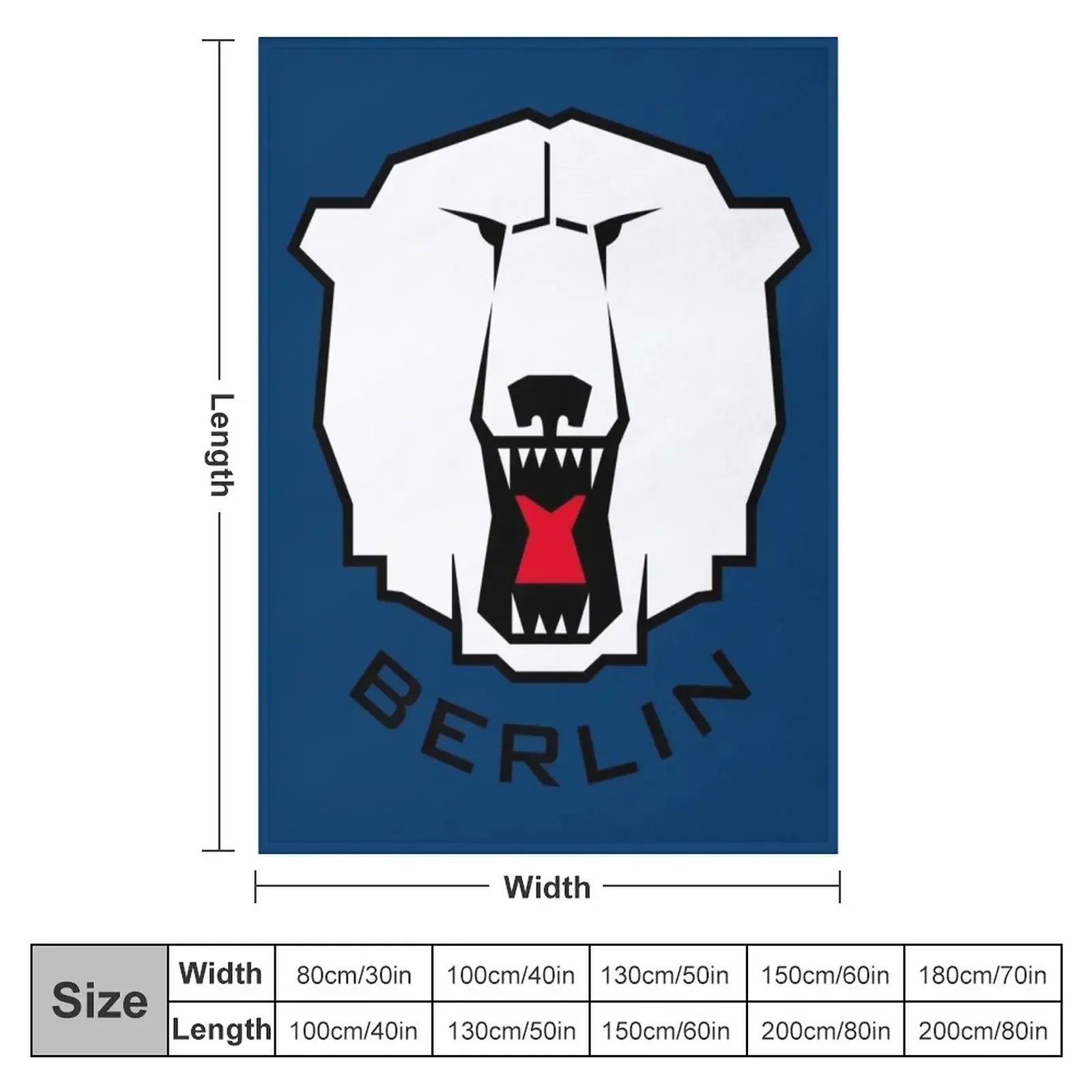 Eisb?ren Berlin Hockey Throw Blanket couch cozy soft plush fuzzy picnic outdoor blanket