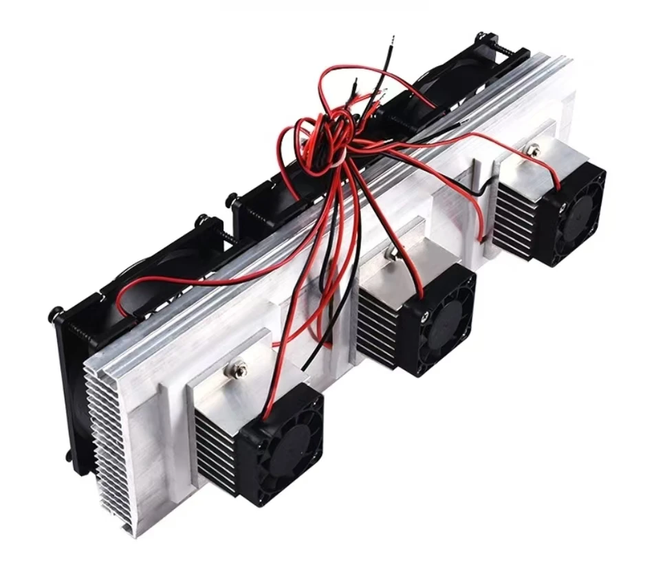 Trinuclear Semiconductor cooling sheet kit, electronic cooler radiator, small air conditioner, refrigerator cooling module set