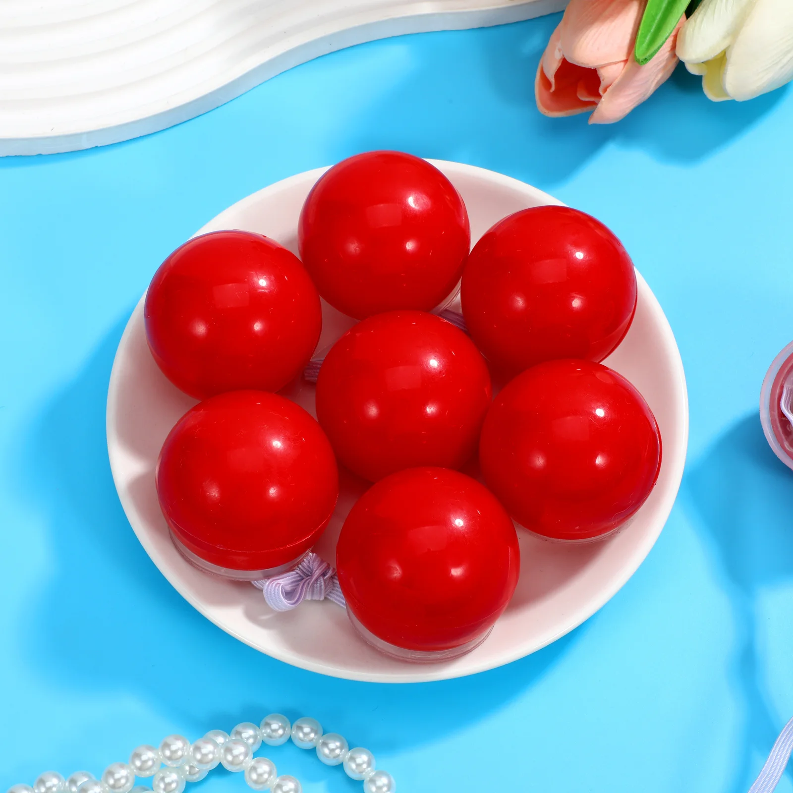 

12Pcs Glowing Red Clown Nose Flashing Nose Clip Clip-on for Halloween Christmas Costume Party Stage Props Plastic