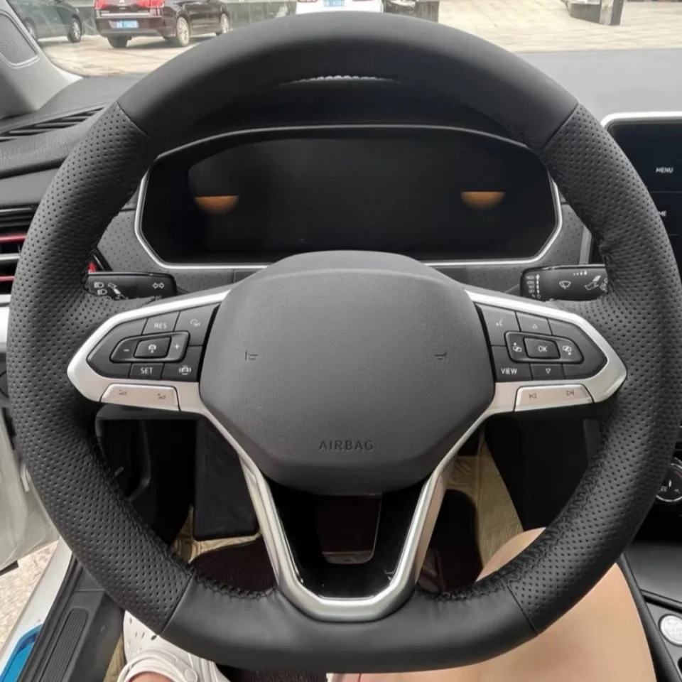 Lenkradbezug Kunstleder für Volkswagen VW Passat B8 2019–2022, Golf 8 2020–2022, Flechtbezug für BMW-Lenkrad – Detail 1
