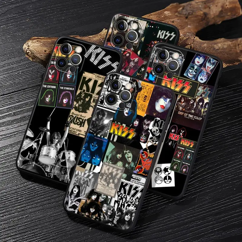 Kiss Rock Band KissBand Funda For iphone 15 Pro Max Case For iPhone 14 11 12 13 Mini 15 Pro 14Plus XS 8 SE 2020 Cases Soft Cover