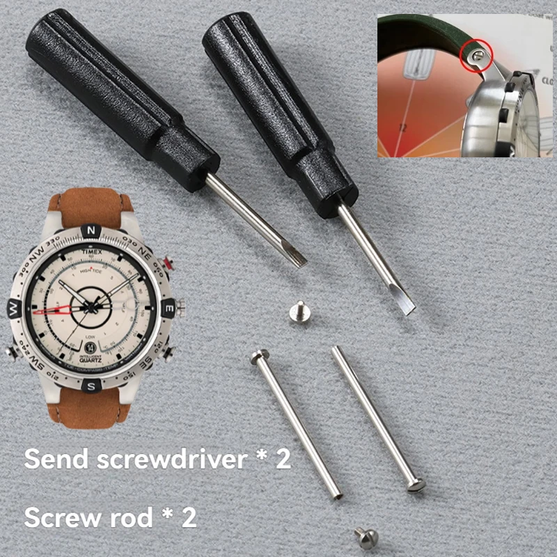 Connecting Rod for Timex Tide T2N720 T2N721 TW2T76300 Series Screws Dedicated Screw Watch Watchband Strap Screw Rod with Tools