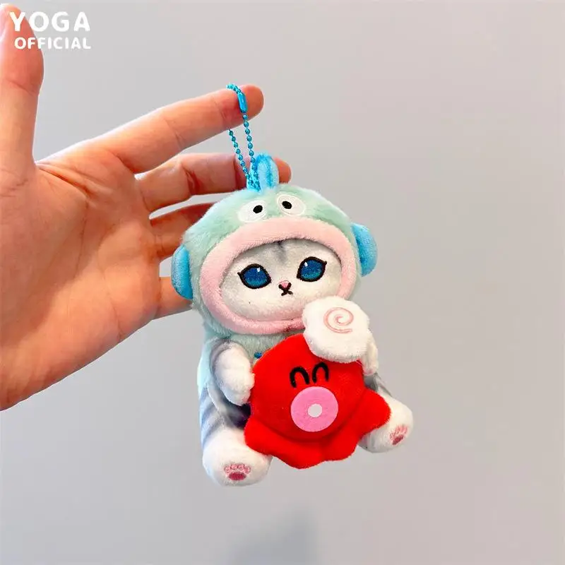 Mais recente Sanrio Bonito Kuromi Hangyodon Brinquedos De Pelúcia Kawaii Cinnamoroll Cat Cosplay Mofusand Anime Japonês Chaveiro Pingente menina