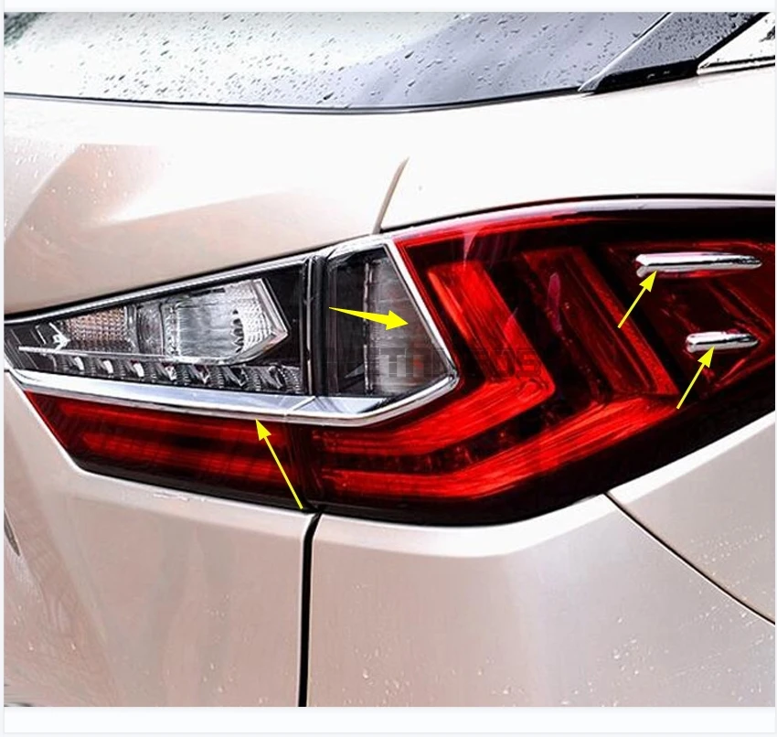 

For Lexus RX RX450h 2016 2017 2018 2019 2020 2021 Accessories Rear Tail Lights Lamps Eyelid Eyebrow Stripes Cover Trim