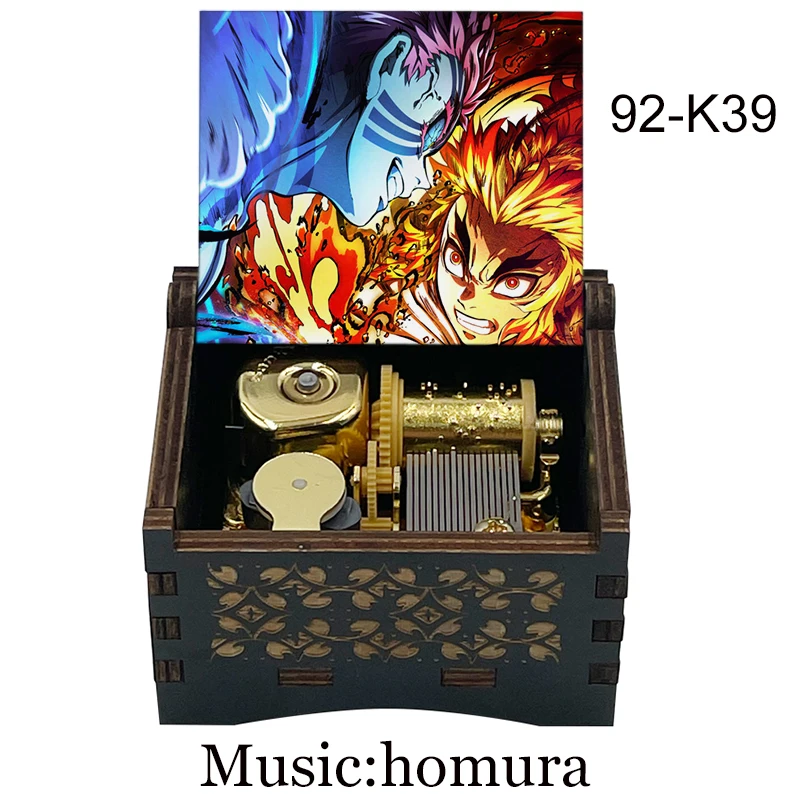 Homura mechanical music box Mugen Train akaza Rengoku print office Decor cosplay friends Christmas New Year Gift