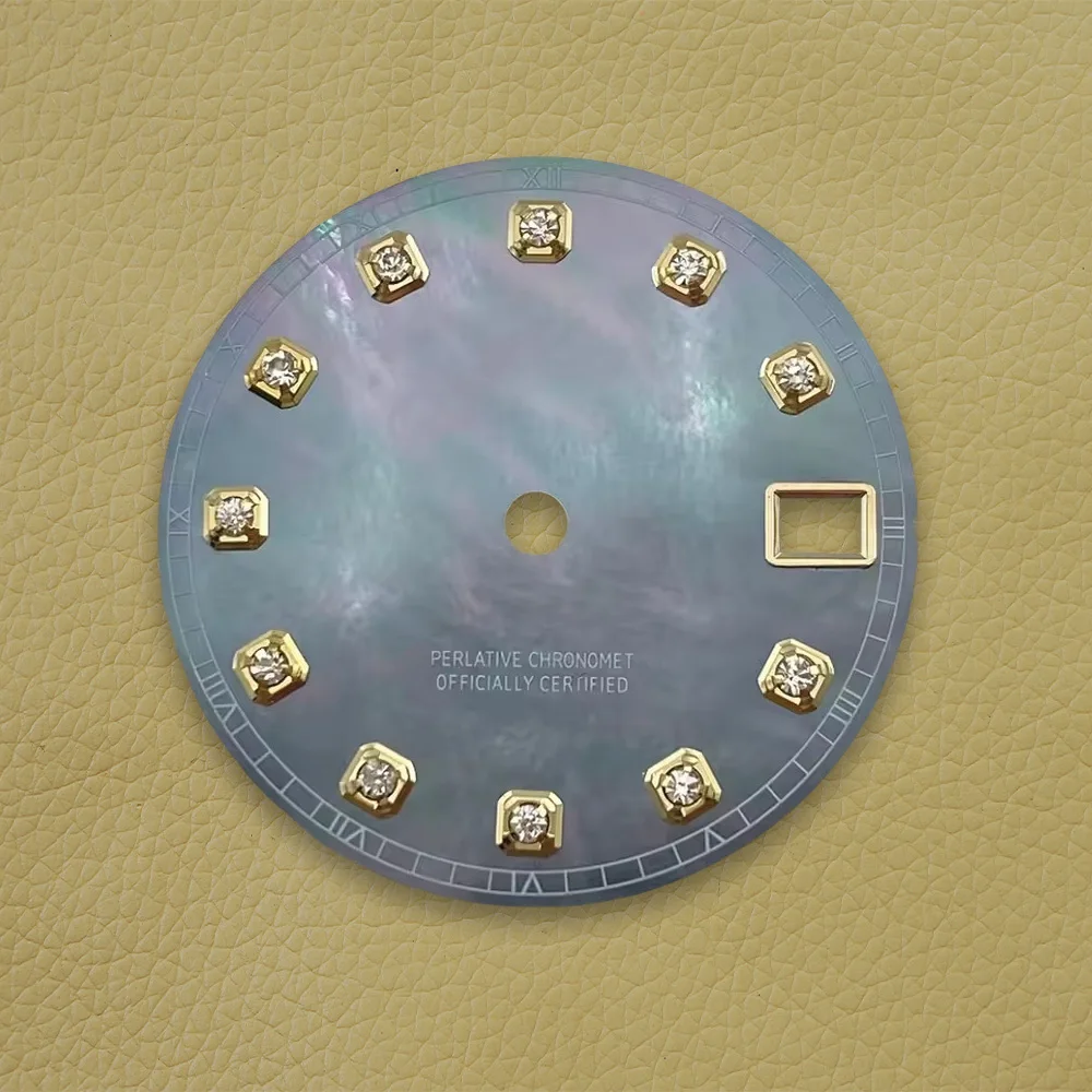 24.5mm S Logo Diamond Shell Dial Fit NH05 Japan Movement High Quality Watch Modification Accessories