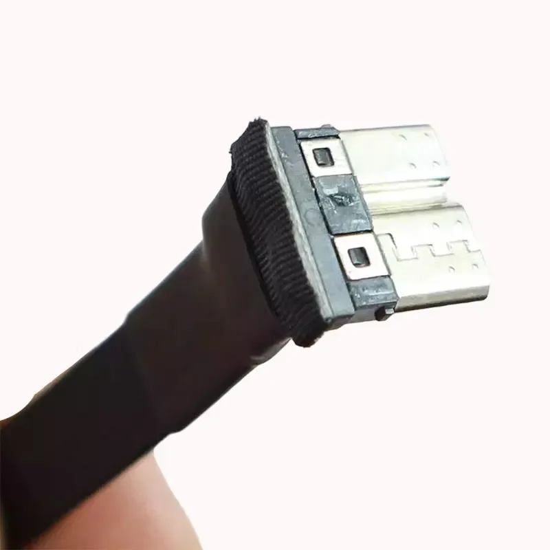 ADT-Link USB 3.0 Flat Extension Cable Type-A  to Micro-B Extend Adapter Double Bend Angle for Industrial Camera Hard Drive Box