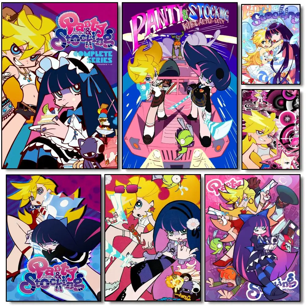 Panty And Stocking with Garterbelt Poster Modern Minimalist Wall Art Prints for Bedroom Living Room Home Decor Interior Gift